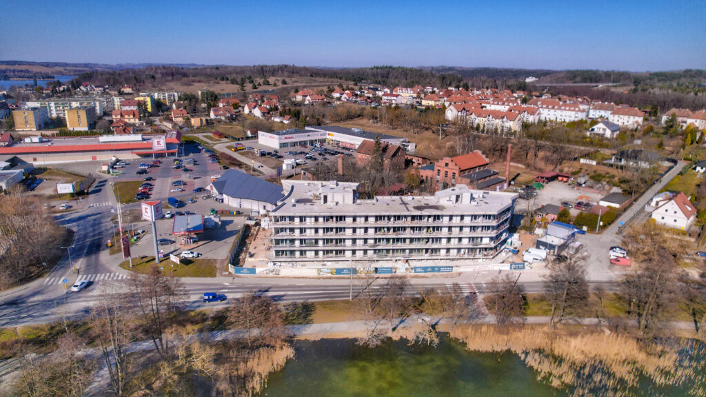 Promenada Park - budowa w marcu 2025, ujęcie z drona